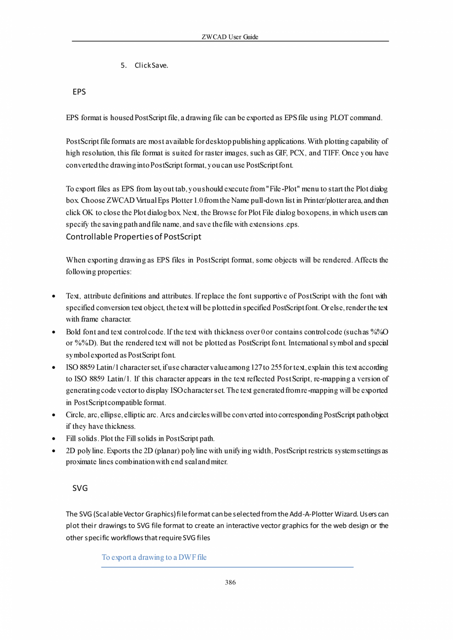 Pagina 386-ZWCAD User Guide manual ZWCAD Standard 2024, Professional 2024 Instructiuni montaj, utilizare...