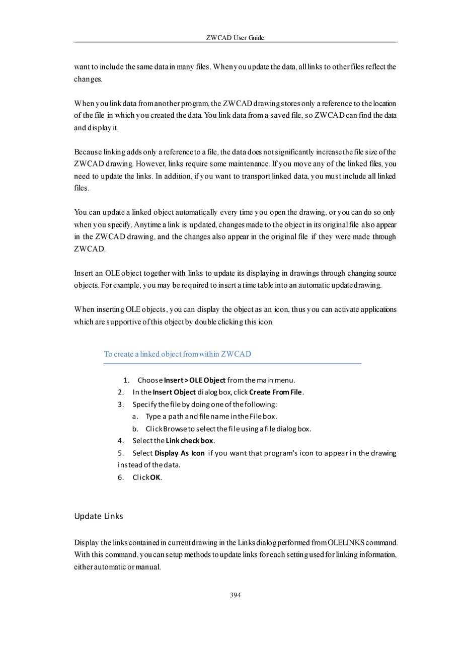 Pagina 394-ZWCAD User Guide manual ZWCAD Standard 2024, Professional 2024 Instructiuni montaj, utilizare...