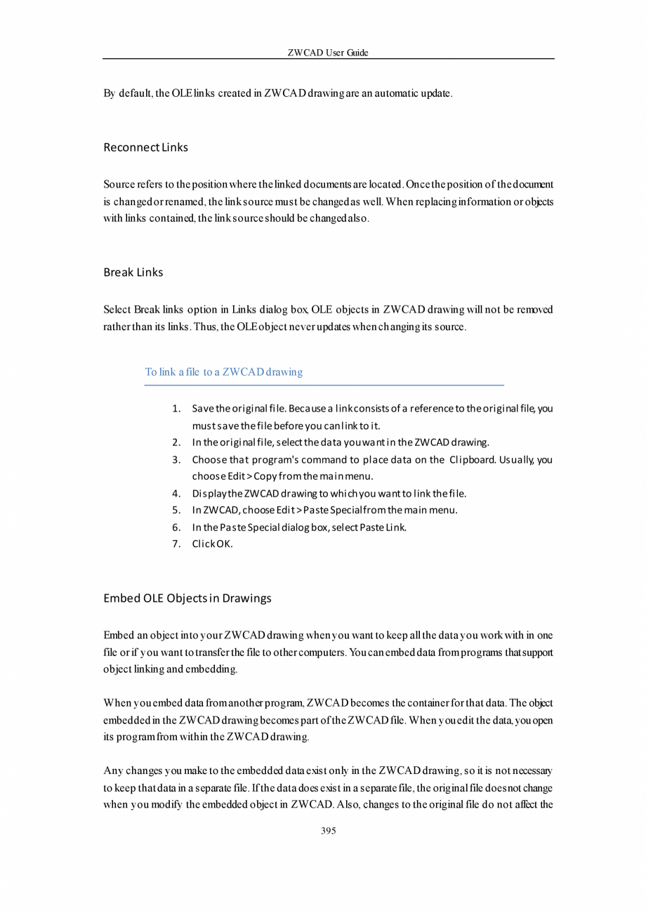 Pagina 395-ZWCAD User Guide manual ZWCAD Standard 2024, Professional 2024 Instructiuni montaj, utilizare...