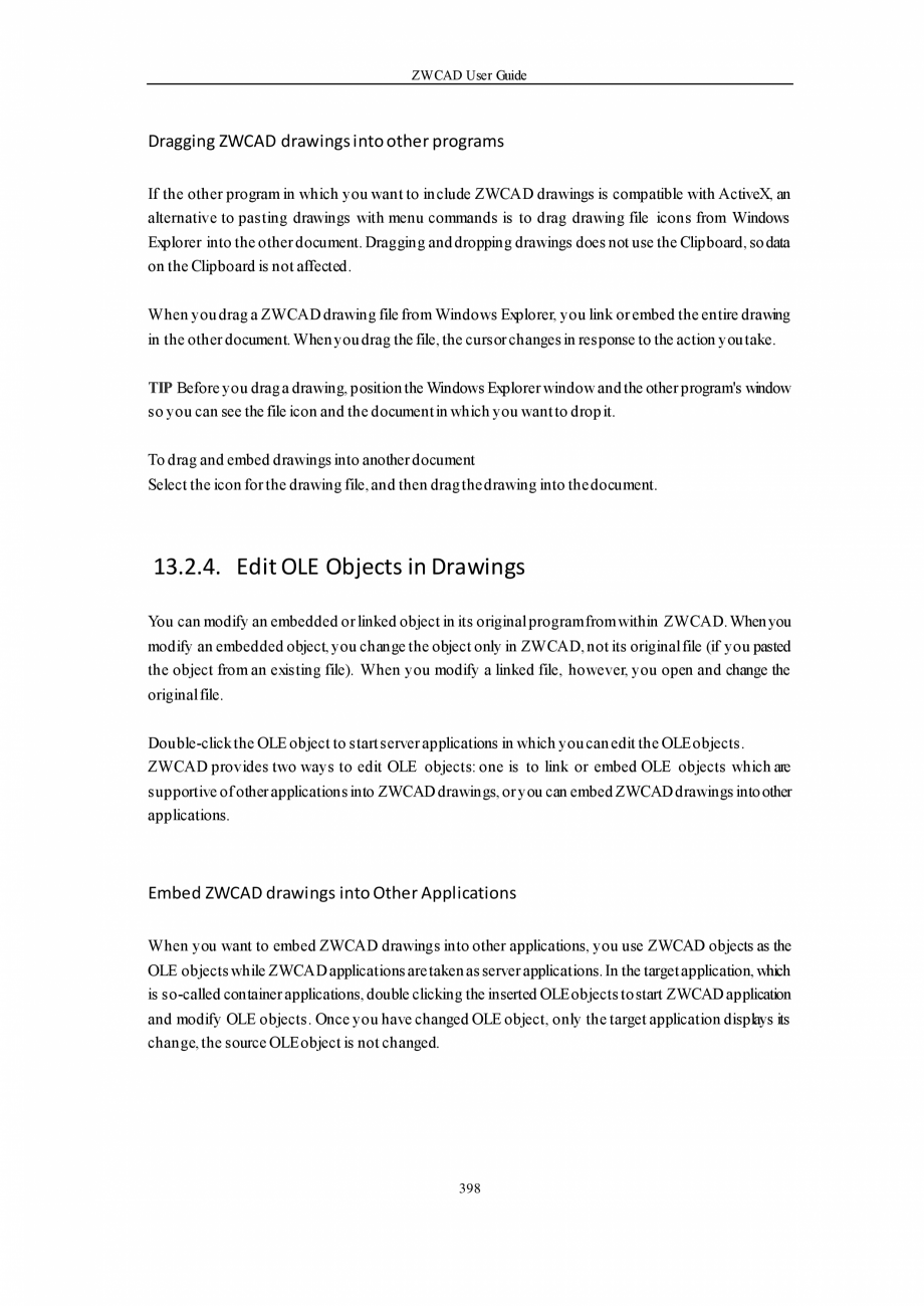 Pagina 398-ZWCAD User Guide manual ZWCAD Standard 2024, Professional 2024 Instructiuni montaj, utilizare...