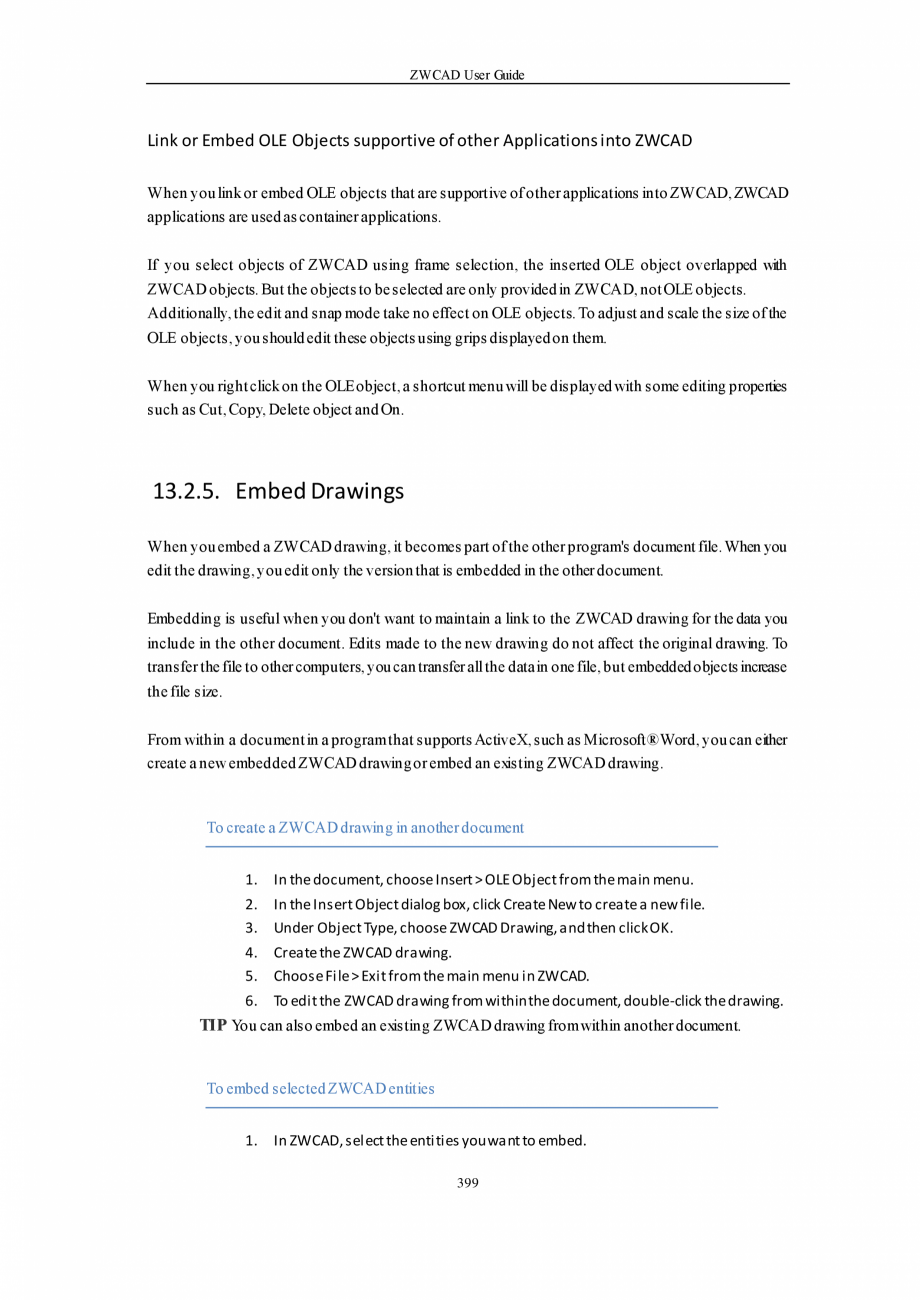 Pagina 399-ZWCAD User Guide manual ZWCAD Standard 2024, Professional 2024 Instructiuni montaj, utilizare...