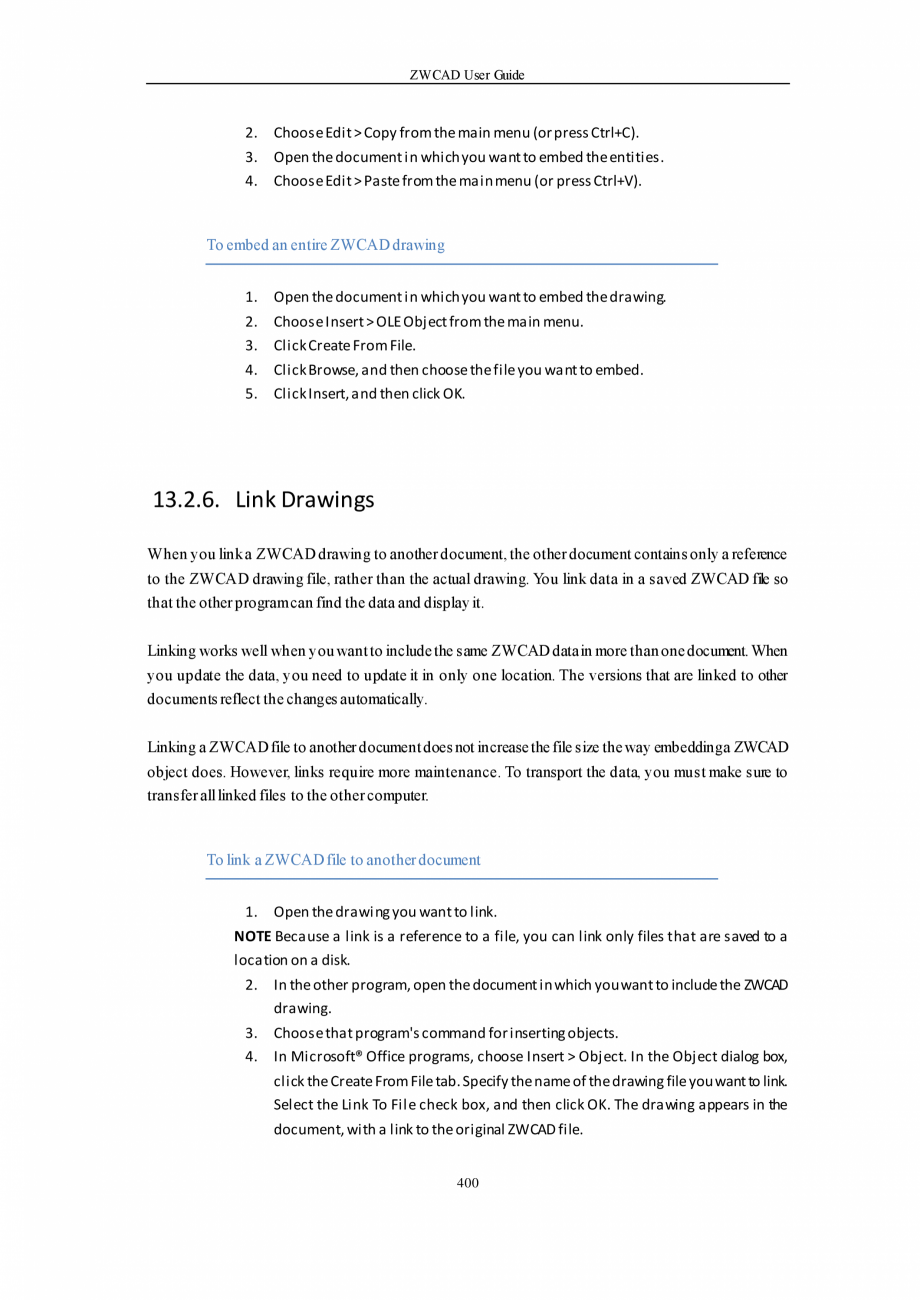 Pagina 400-ZWCAD User Guide manual ZWCAD Standard 2024, Professional 2024 Instructiuni montaj, utilizare...