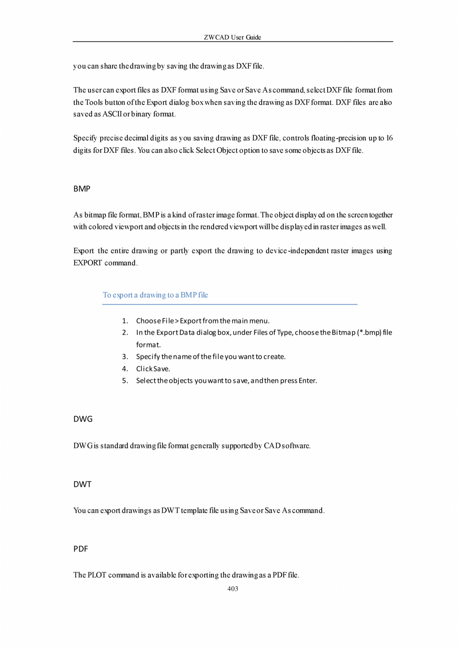 Pagina 403-ZWCAD User Guide manual ZWCAD Standard 2024, Professional 2024 Instructiuni montaj, utilizare...