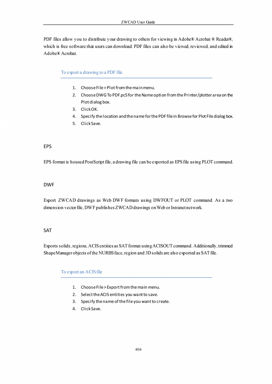 Pagina 404-ZWCAD User Guide manual ZWCAD Standard 2024, Professional 2024 Instructiuni montaj, utilizare...