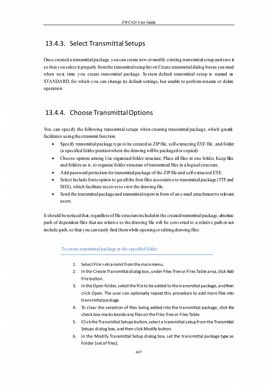 Pagina 407-ZWCAD User Guide manual ZWCAD Standard 2024, Professional 2024 Instructiuni montaj, utilizare...