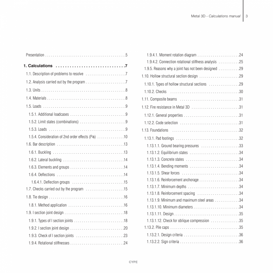Pagina 3-Manual de calcule CYPE CYPE 3D Fisa tehnica Engleza licante (Spain) • Tel : +34 965 92 25 50 •...