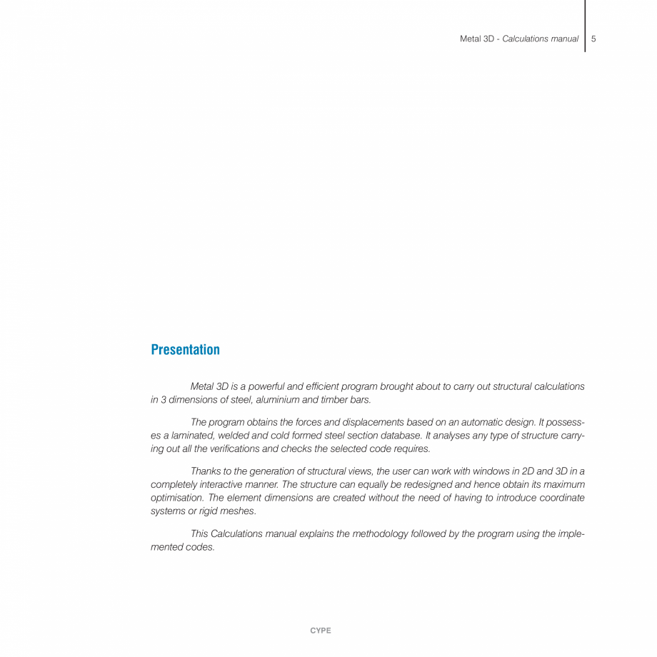 Pagina 5-Manual de calcule CYPE CYPE 3D Fisa tehnica Engleza  . . . . . . . . . .9

1.13. Foundations

1.5.4....
