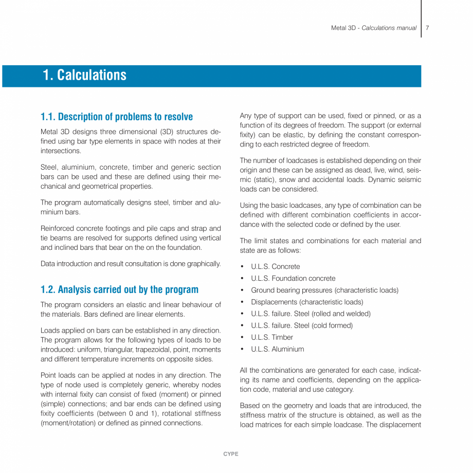 Pagina 7-Manual de calcule CYPE CYPE 3D Fisa tehnica Engleza Design . . . . . . . . . . . . . . . . . . . . ....