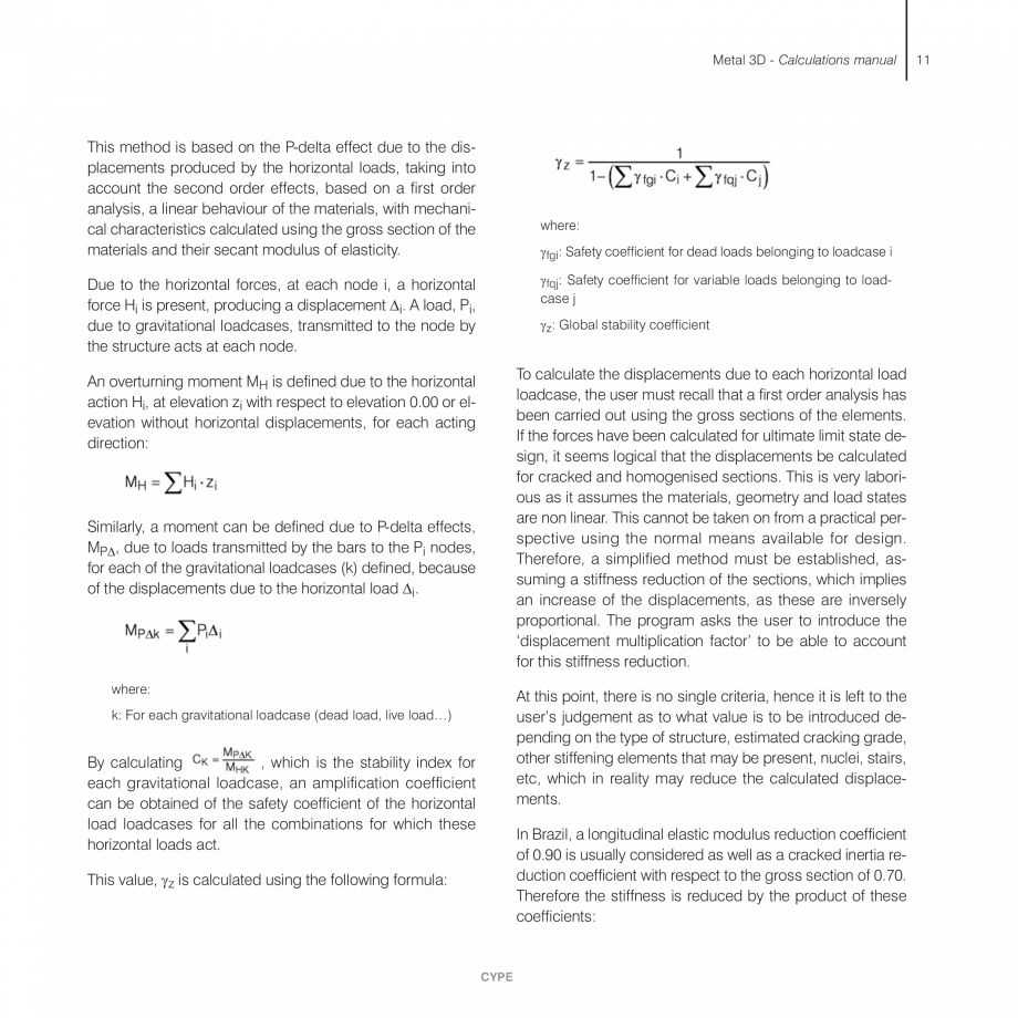 Pagina 11-Manual de calcule CYPE CYPE 3D Fisa tehnica Engleza  of loadcases is established depending on their
...