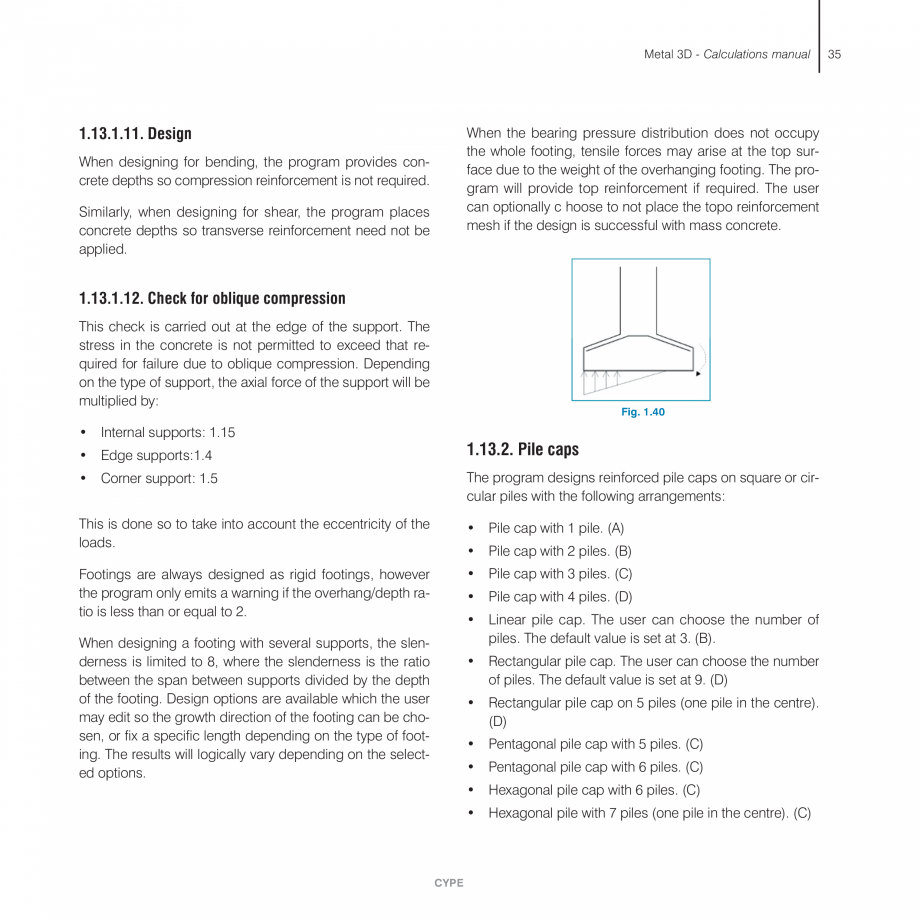 Pagina 35 - Manual de calcule CYPE CYPE 3D Fisa tehnica Engleza  the tie is resolved into the...