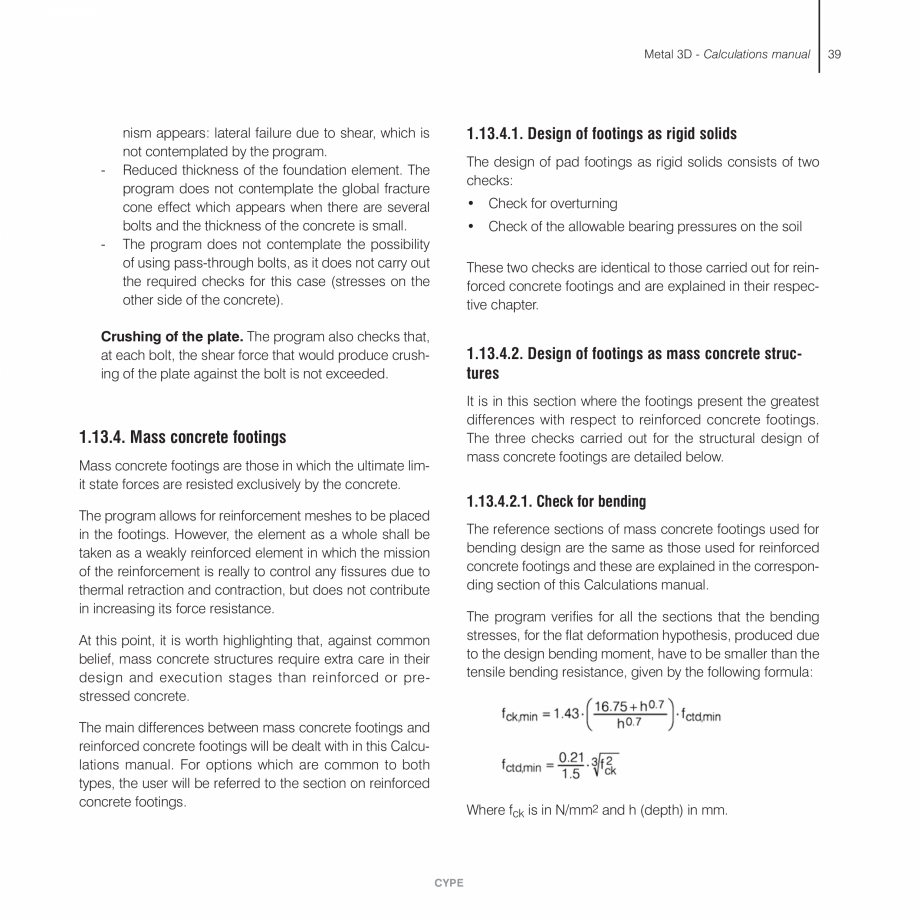 Pagina 39-Manual de calcule CYPE CYPE 3D Fisa tehnica Engleza f the end span of a bar with the finite...