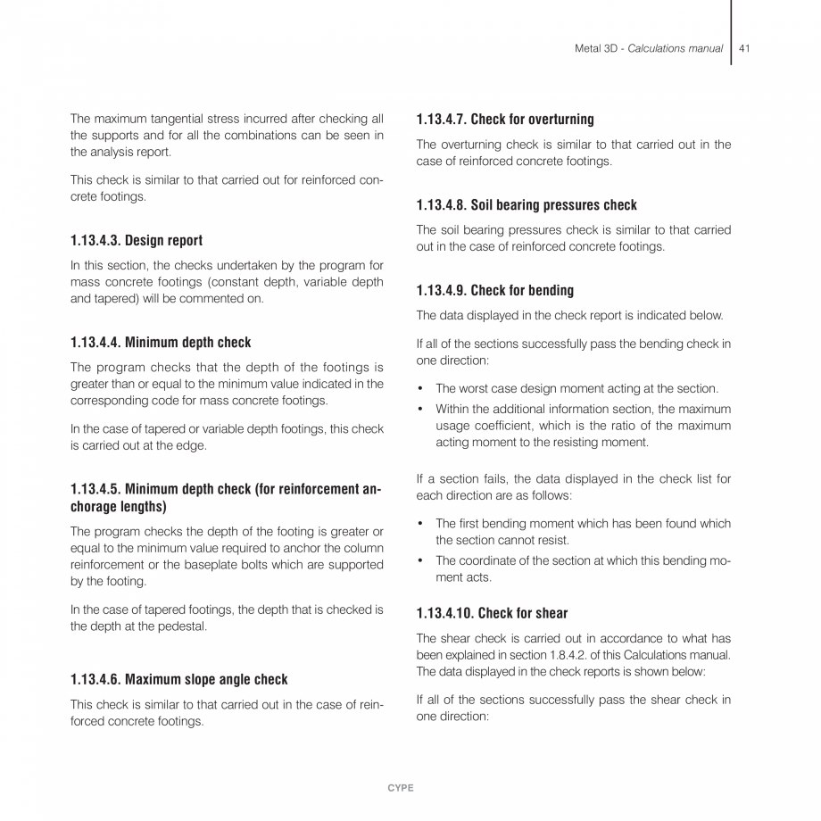 Pagina 41-Manual de calcule CYPE CYPE 3D Fisa tehnica Engleza de. In the case of double
angle welds, the check...
