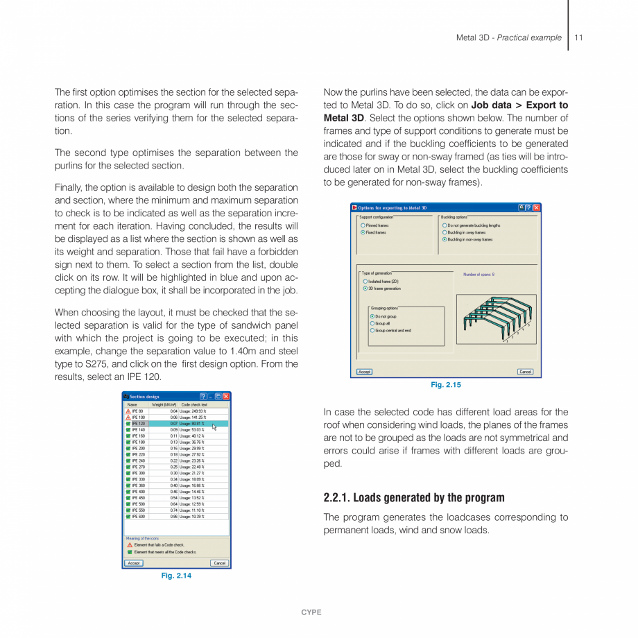 Pagina 10-Exemple practice CYPE CYPE 3D Fisa tehnica Engleza gainst buckling box
but do not activate the...