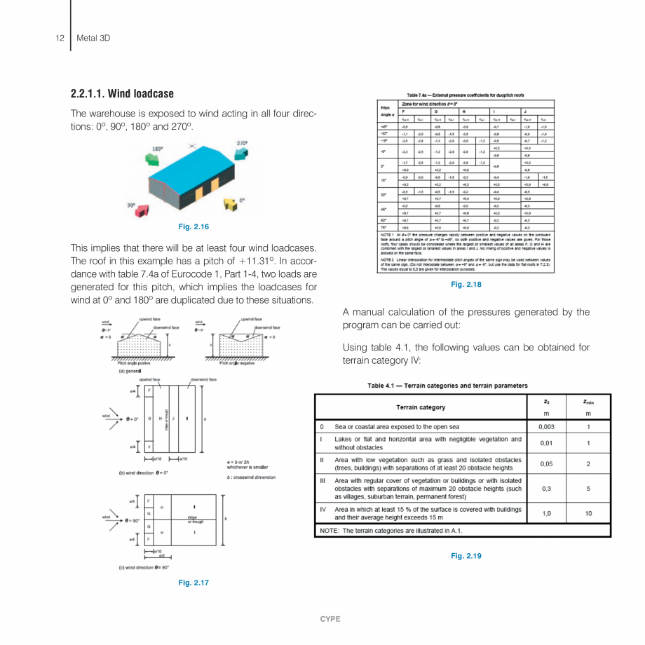 Pagina 11-Exemple practice CYPE CYPE 3D Fisa tehnica Engleza misation.

Fig. 2.10

Now the roof purlins are to...