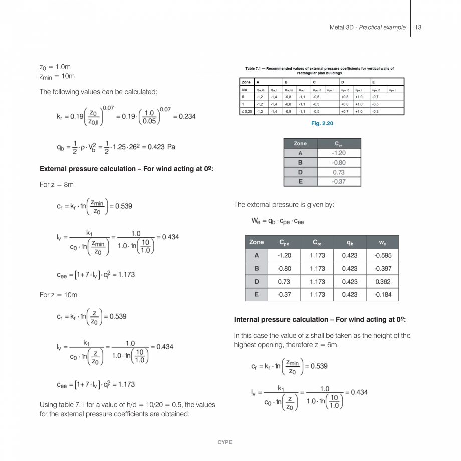Pagina 12-Exemple practice CYPE CYPE 3D Fisa tehnica Engleza introduced later on in Metal 3D, select the...