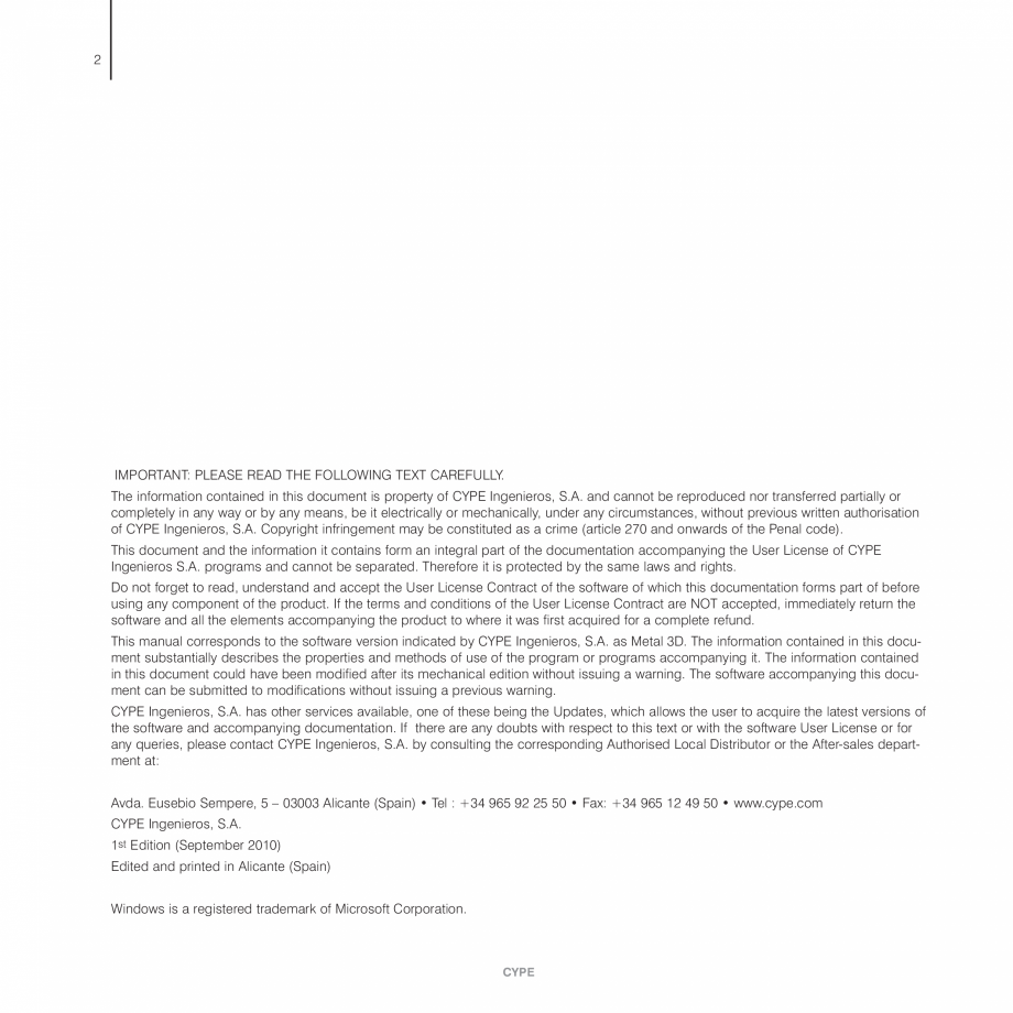 Pagina 20-Exemple practice CYPE CYPE 3D Fisa tehnica Engleza  slab beam is going to be a single 20m element...