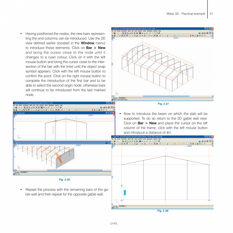 Pagina 21-Exemple practice CYPE CYPE 3D Fisa tehnica Engleza ar from the left
column to the right column at a ...