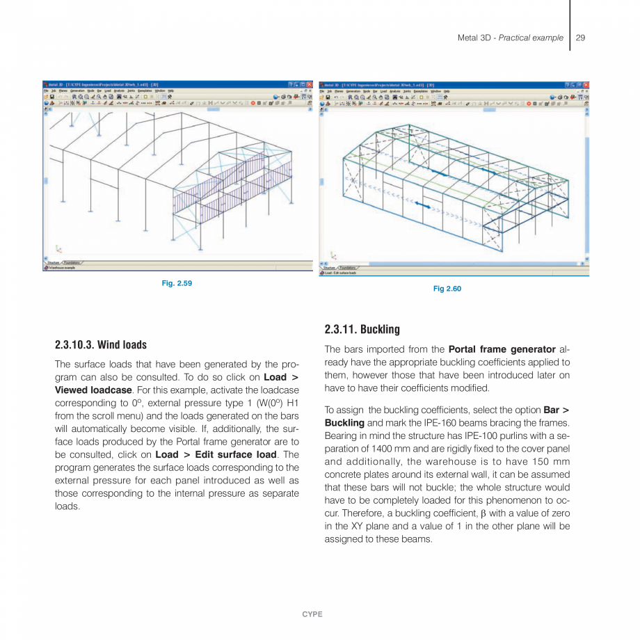 Pagina 29-Exemple practice CYPE CYPE 3D Fisa tehnica Engleza or this example, activate the loadcase...