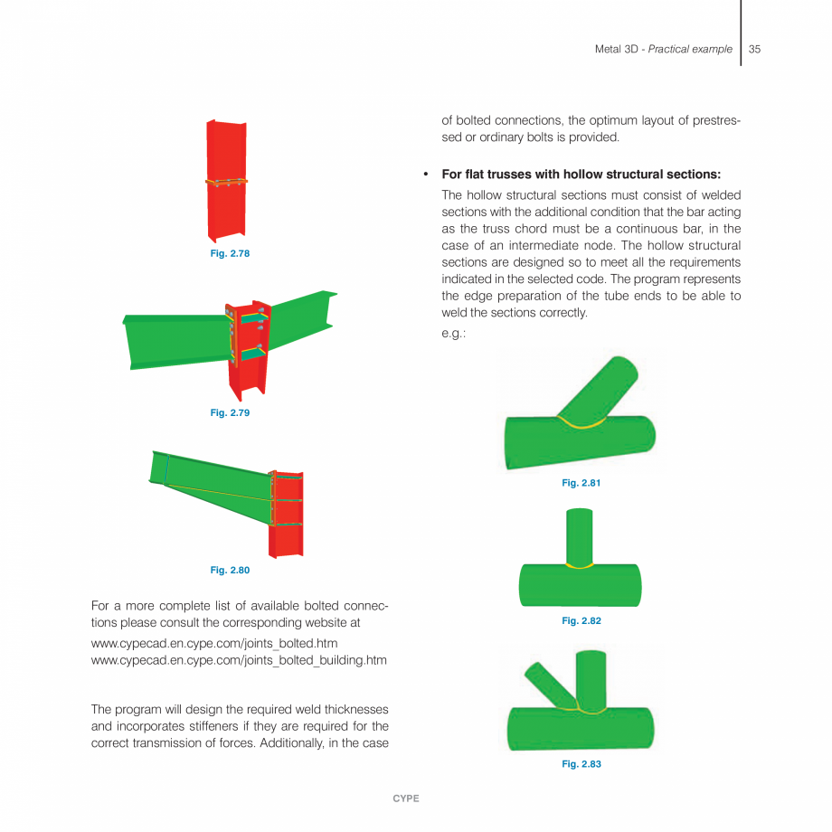 Pagina 35-Exemple practice CYPE CYPE 3D Fisa tehnica Engleza ved
into the direction of the bars (or fixity...