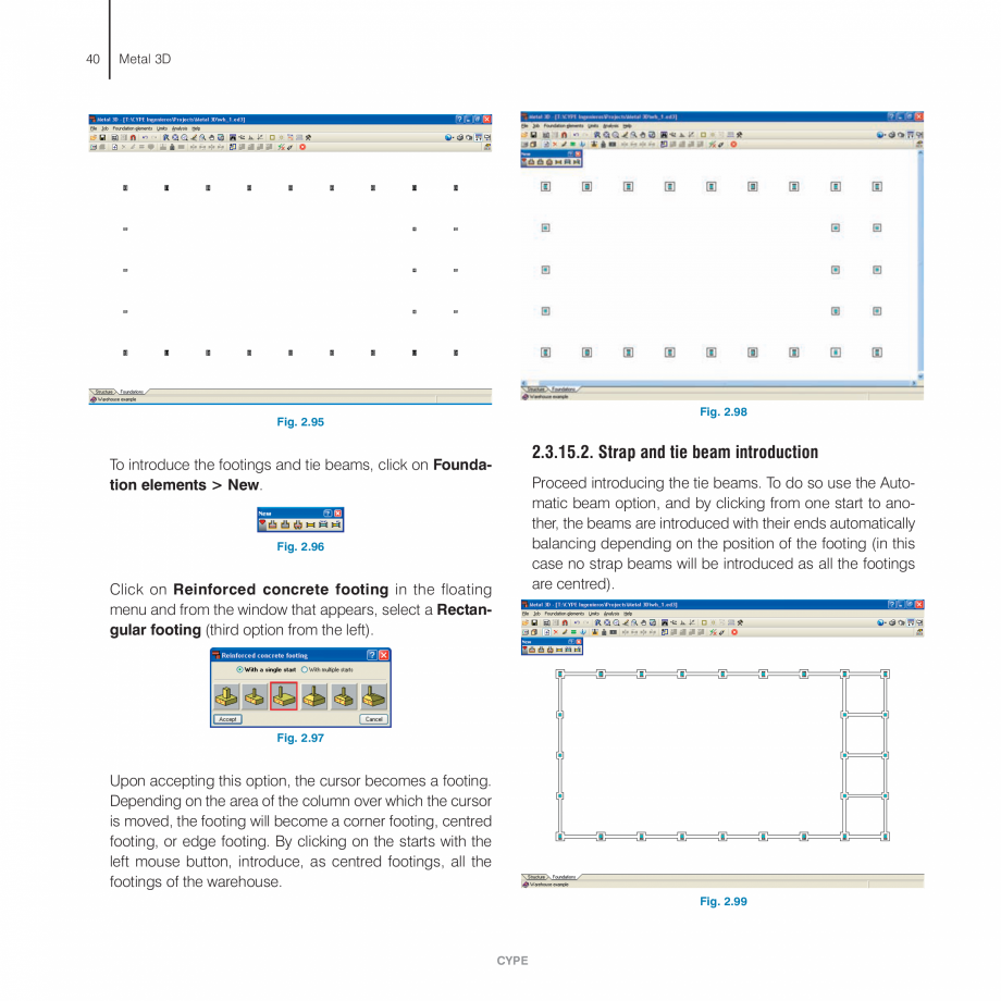 Pagina 40-Exemple practice CYPE CYPE 3D Fisa tehnica Engleza ngs of the connections associated to that node...