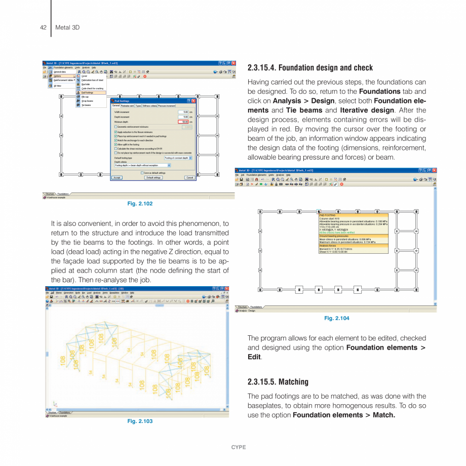 Pagina 42-Exemple practice CYPE CYPE 3D Fisa tehnica Engleza viously selected using the Check bars
option and ...