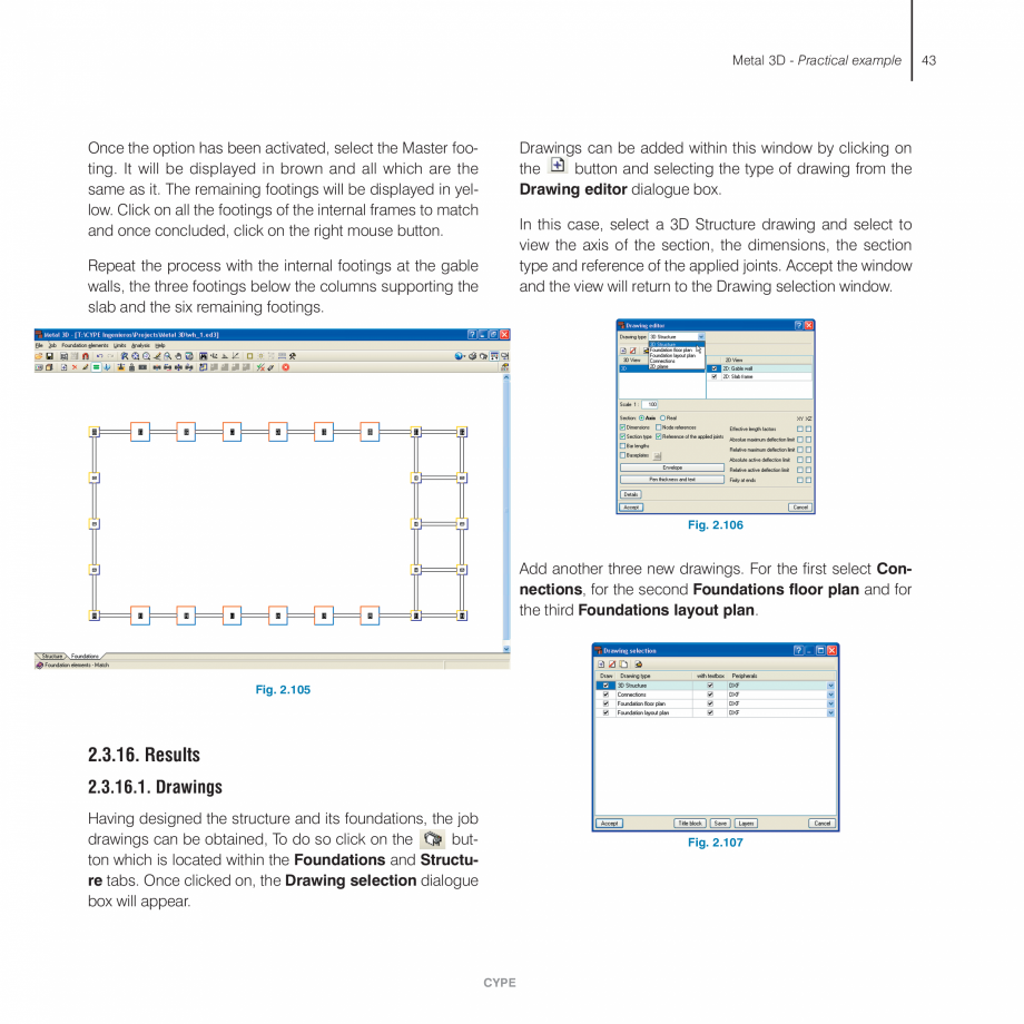 Pagina 43-Exemple practice CYPE CYPE 3D Fisa tehnica Engleza 
choose between changing to a greater section or ...