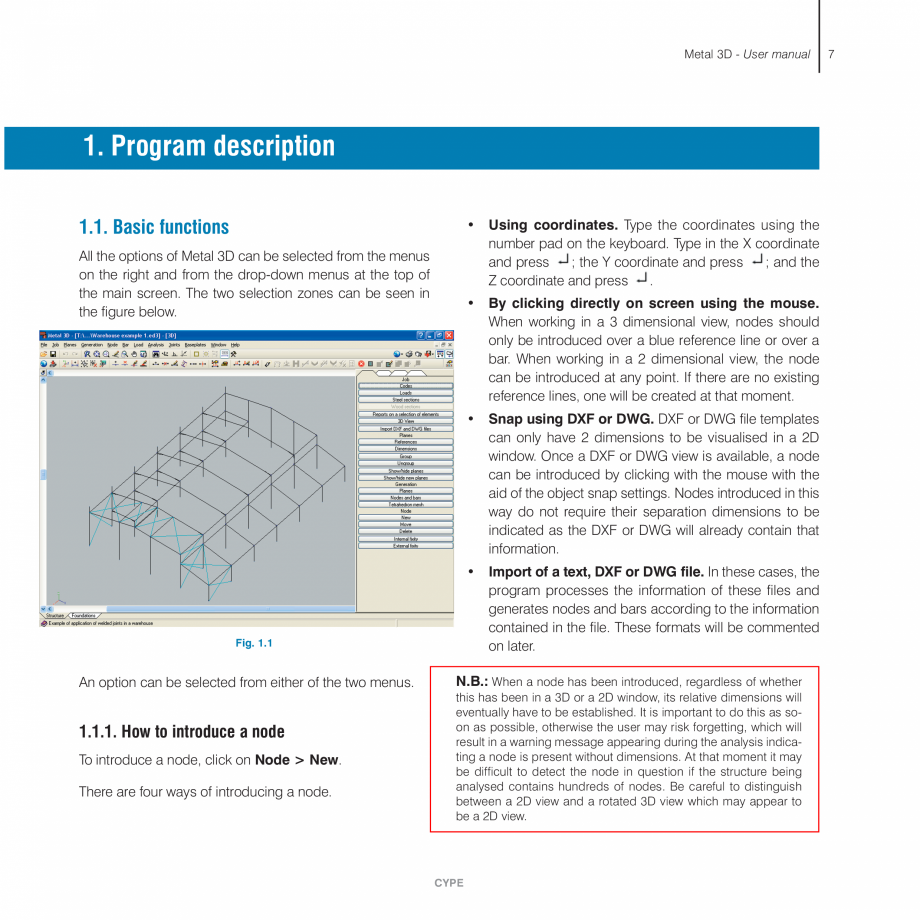 Pagina 7-Manual de utilizare CYPE CYPE 3D Instructiuni montaj, utilizare Engleza . . . . . . . . . . . . . . ...