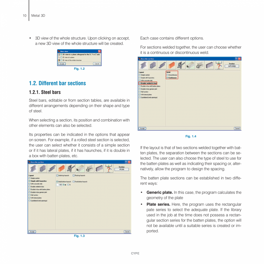 Pagina 10-Manual de utilizare CYPE CYPE 3D Instructiuni montaj, utilizare Engleza  3D or a 2D window, its...