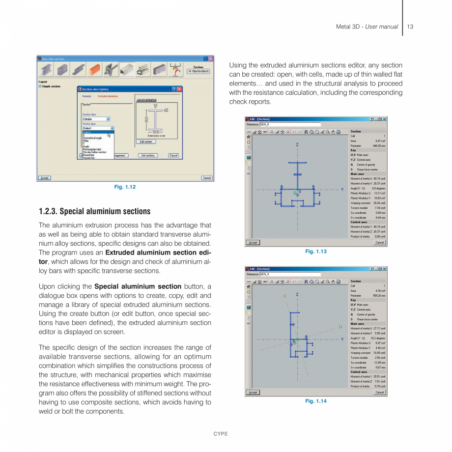 Pagina 13-Manual de utilizare CYPE CYPE 3D Instructiuni montaj, utilizare Engleza  bar or horizontal x axis...