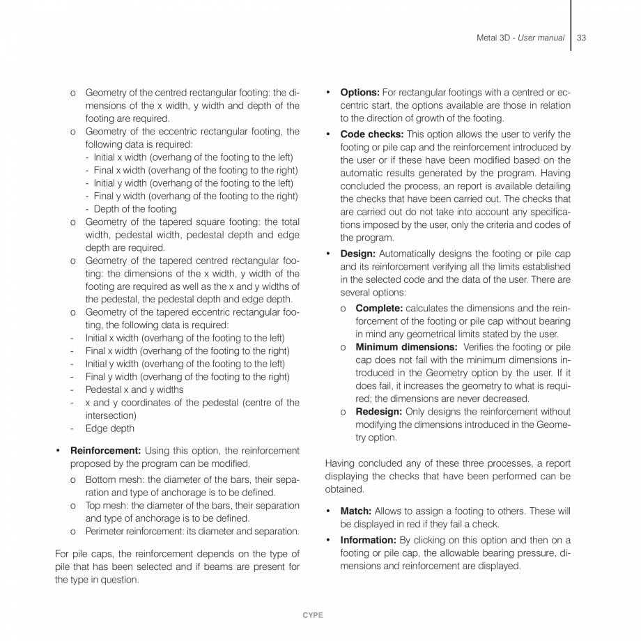 Pagina 33-Manual de utilizare CYPE CYPE 3D Instructiuni montaj, utilizare Engleza ension will not be
required,...