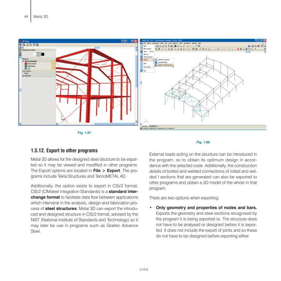 Pagina 44-Manual de utilizare CYPE CYPE 3D Instructiuni montaj, utilizare Engleza analysis
of the forces of...