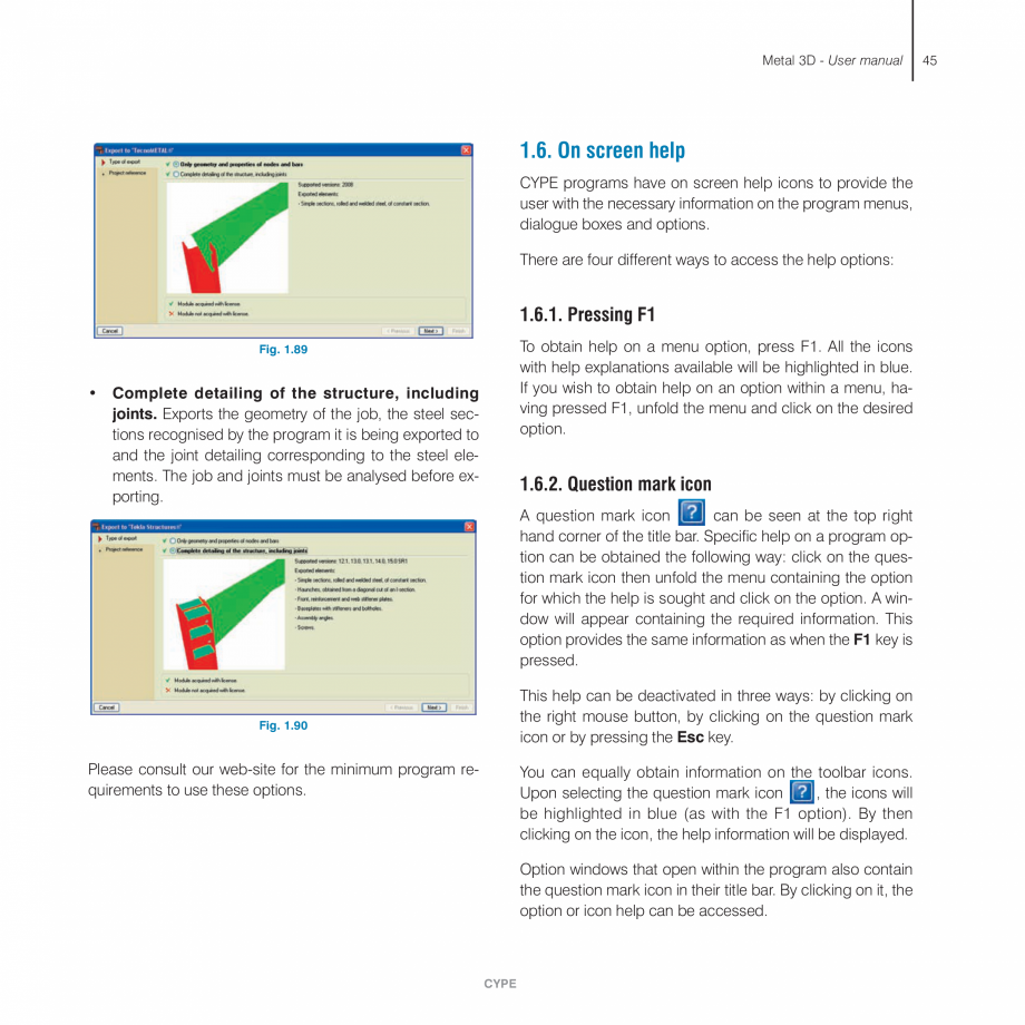 Pagina 45-Manual de utilizare CYPE CYPE 3D Instructiuni montaj, utilizare Engleza s of the
structure (acquired...