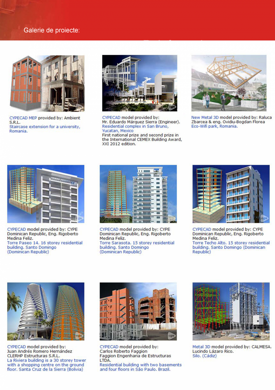 Pagina 7-CYPE Romania - Software pentru arhitectura, inginerie si constructii CYPE CYPE 3D, CYPECAD Catalog, ...
