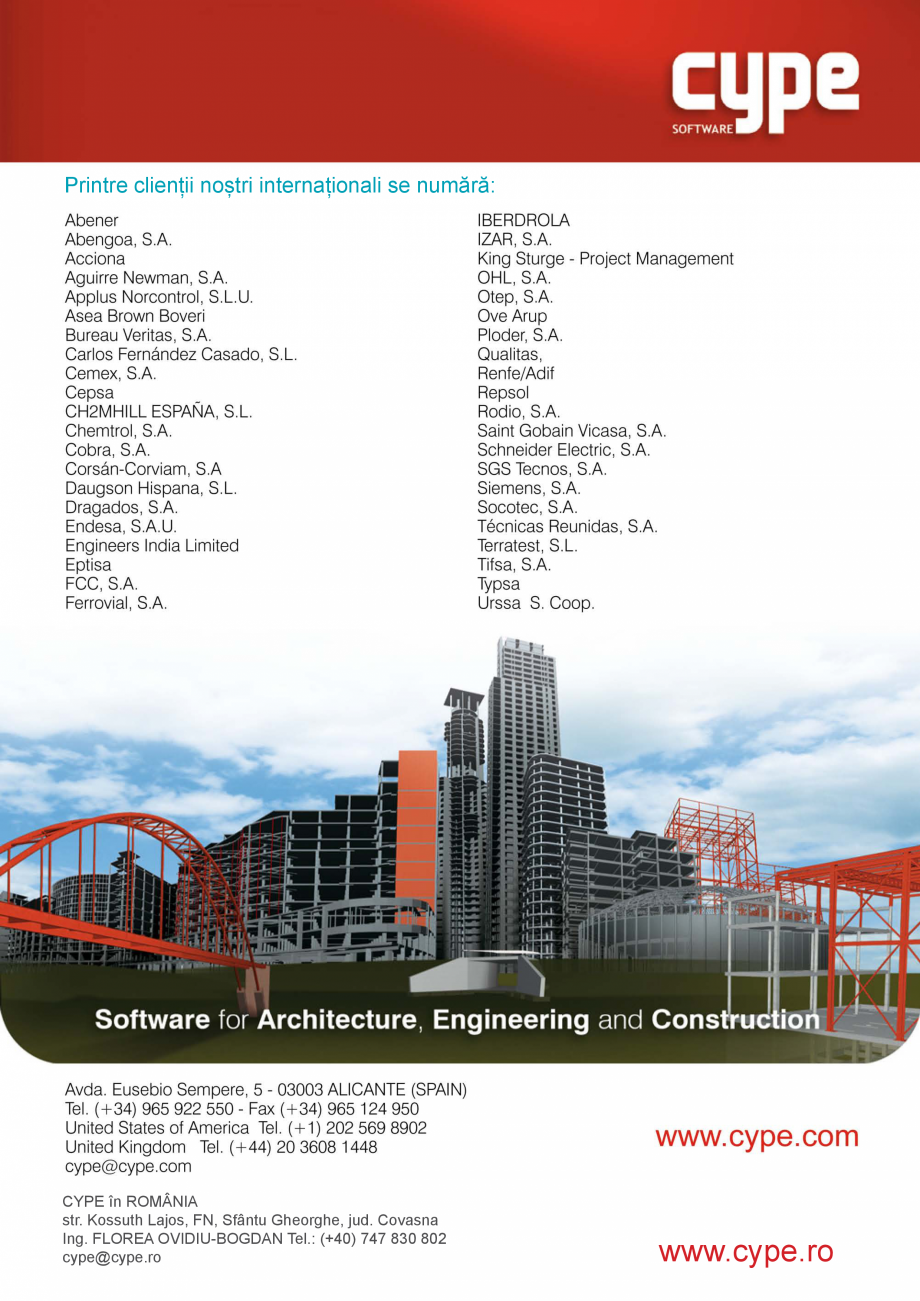 Pagina 8-CYPE Romania - Software pentru arhitectura, inginerie si constructii CYPE CYPE 3D, CYPECAD Catalog, ...