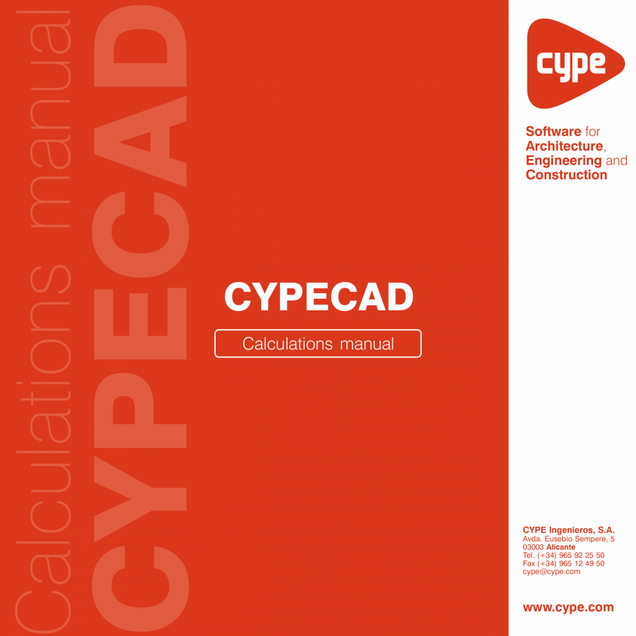 Pagina 1-Manual de calcule CYPE CYPECAD Fisa tehnica Engleza 2

IMPORTANT: PLEASE READ THE FOLLOWING TEXT...