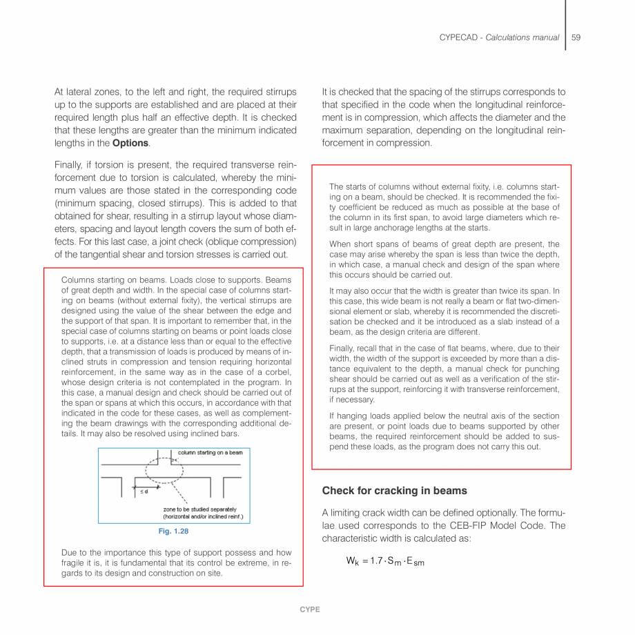 Pagina 59-Manual de calcule CYPE CYPECAD Fisa tehnica Engleza  load applied to each joist. In flat and
waffle ...