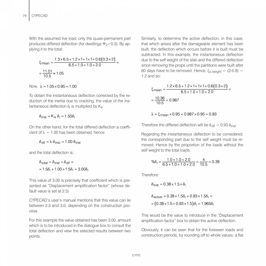 Pagina 74-Manual de calcule CYPE CYPECAD Fisa tehnica Engleza  calculated. The formula of the method is as...