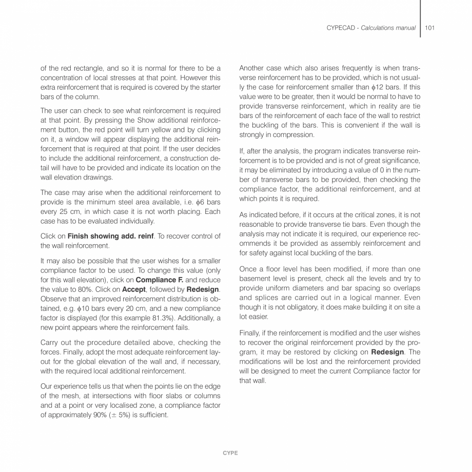 Pagina 101-Manual de calcule CYPE CYPECAD Fisa tehnica Engleza and y (see text for Job general data).

1.9.8.5....