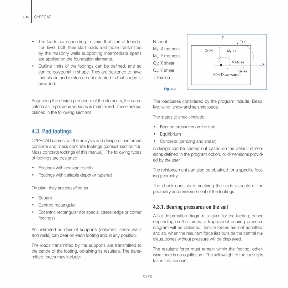 Pagina 104-Manual de calcule CYPE CYPECAD Fisa tehnica Engleza l pressures (only for reinforced concrete walls)...