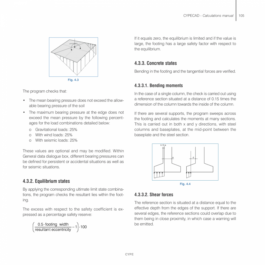 Pagina 105-Manual de calcule CYPE CYPECAD Fisa tehnica Engleza dulus corresponding to
the type of soil and...