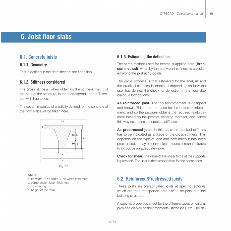 Pagina 119-Manual de calcule CYPE CYPECAD Fisa tehnica Engleza  not continuous and is only
placed where...