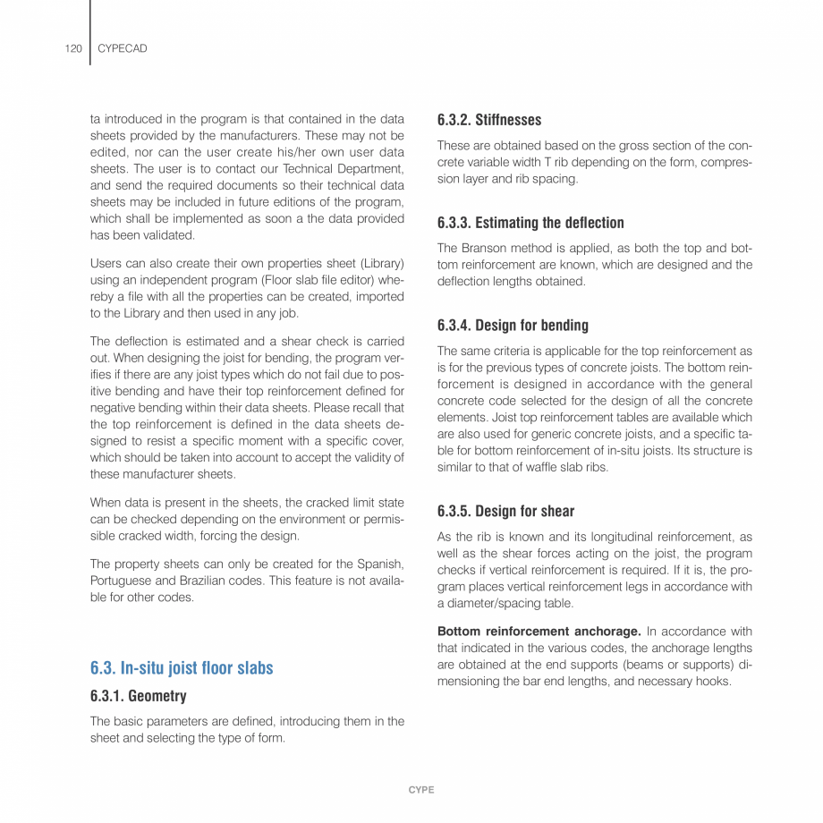 Pagina 120-Manual de calcule CYPE CYPECAD Fisa tehnica Engleza orresponding data must be filled in (Figs. 1.23 ...