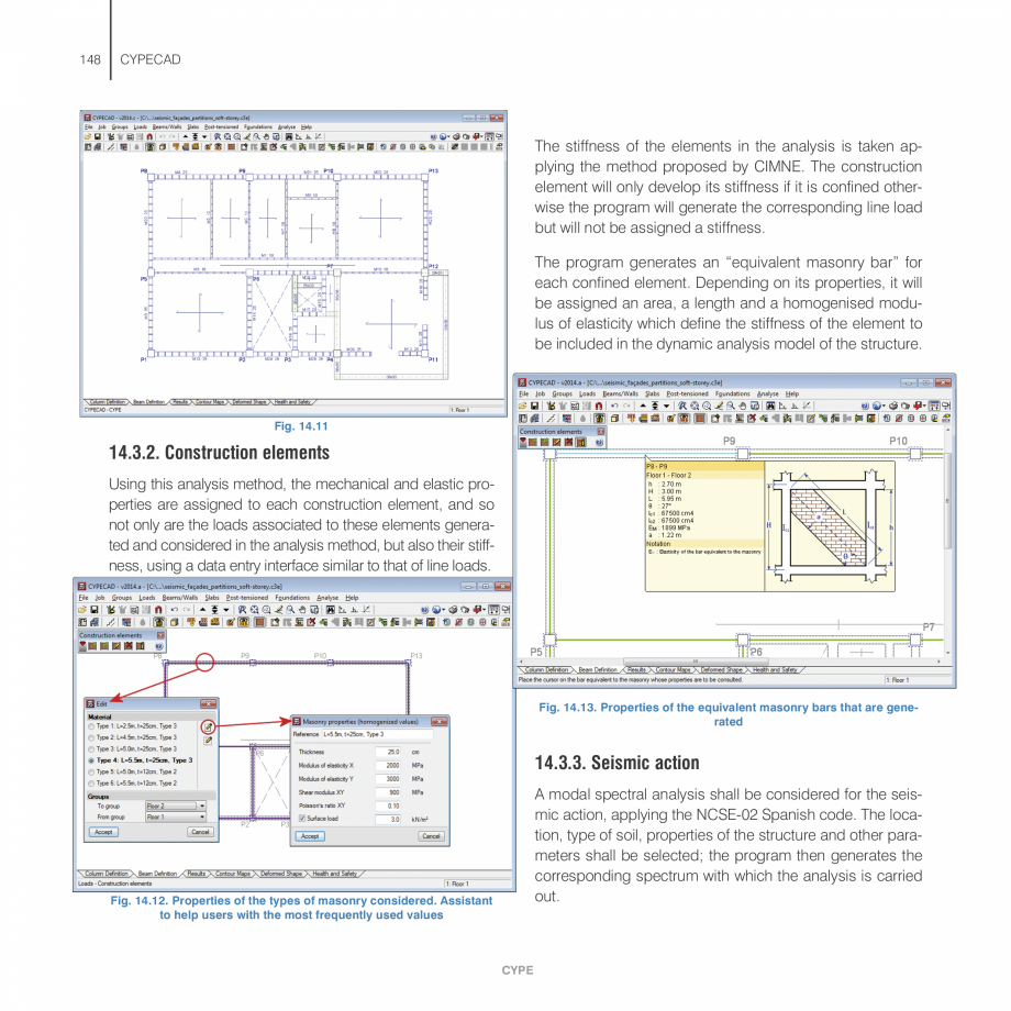 Pagina 148-Manual de calcule CYPE CYPECAD Fisa tehnica Engleza  slabs, as
well as the reinforcement areas in...