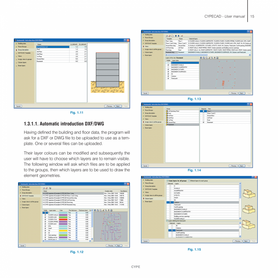 Pagina 15-Manual de utilizare CYPE CYPECAD Instructiuni montaj, utilizare Engleza . . . . . . . . . . . . . . ...