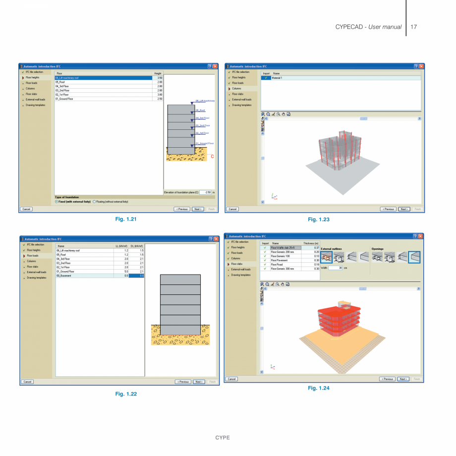 Pagina 17-Manual de utilizare CYPE CYPECAD Instructiuni montaj, utilizare Engleza  . . . . . . . . . . . . . ....