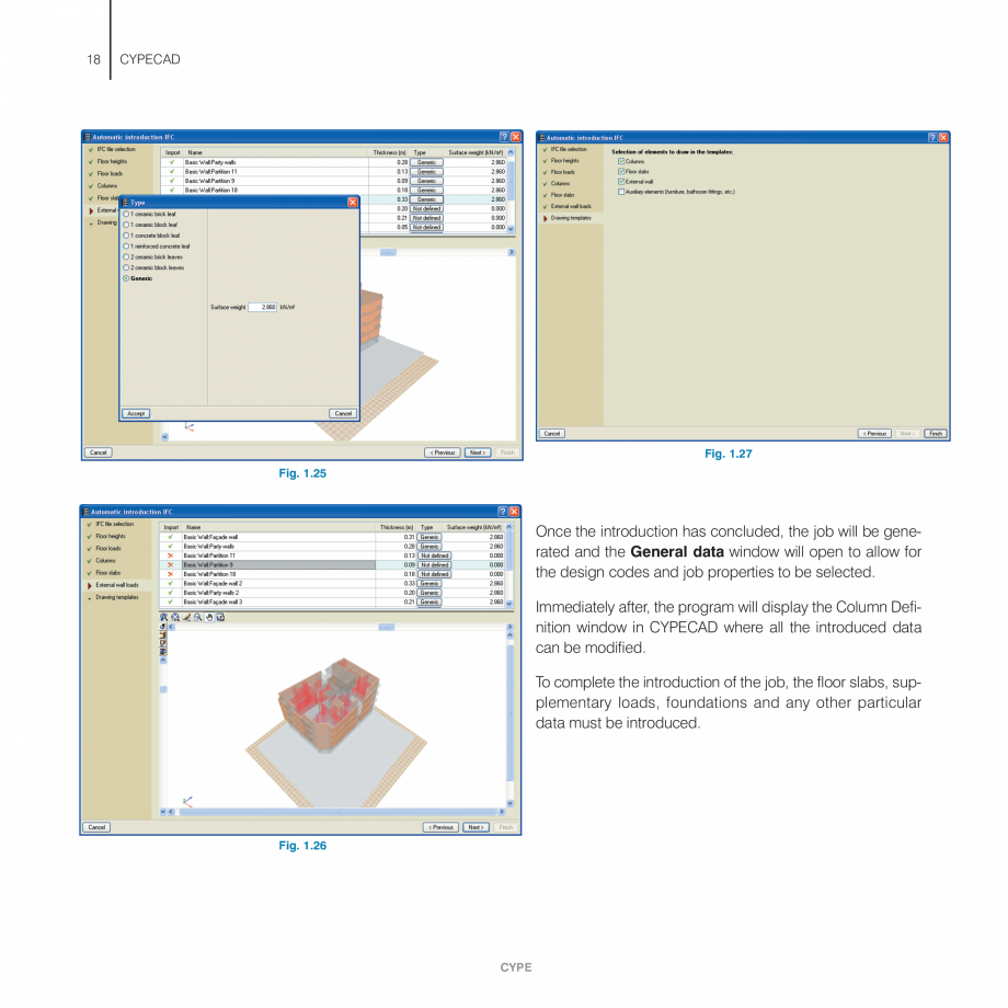 Pagina 18-Manual de utilizare CYPE CYPECAD Instructiuni montaj, utilizare Engleza uctures . . . . . . . . . . ...