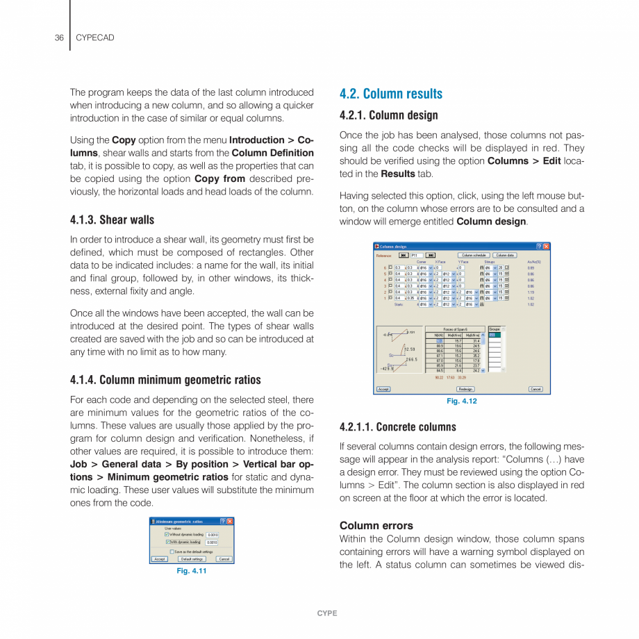 Pagina 36-Manual de utilizare CYPE CYPECAD Instructiuni montaj, utilizare Engleza wings
and/or reports are...