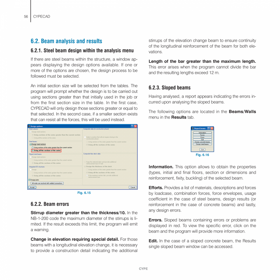 Pagina 56-Manual de utilizare CYPE CYPECAD Instructiuni montaj, utilizare Engleza urn to the main
screen where...