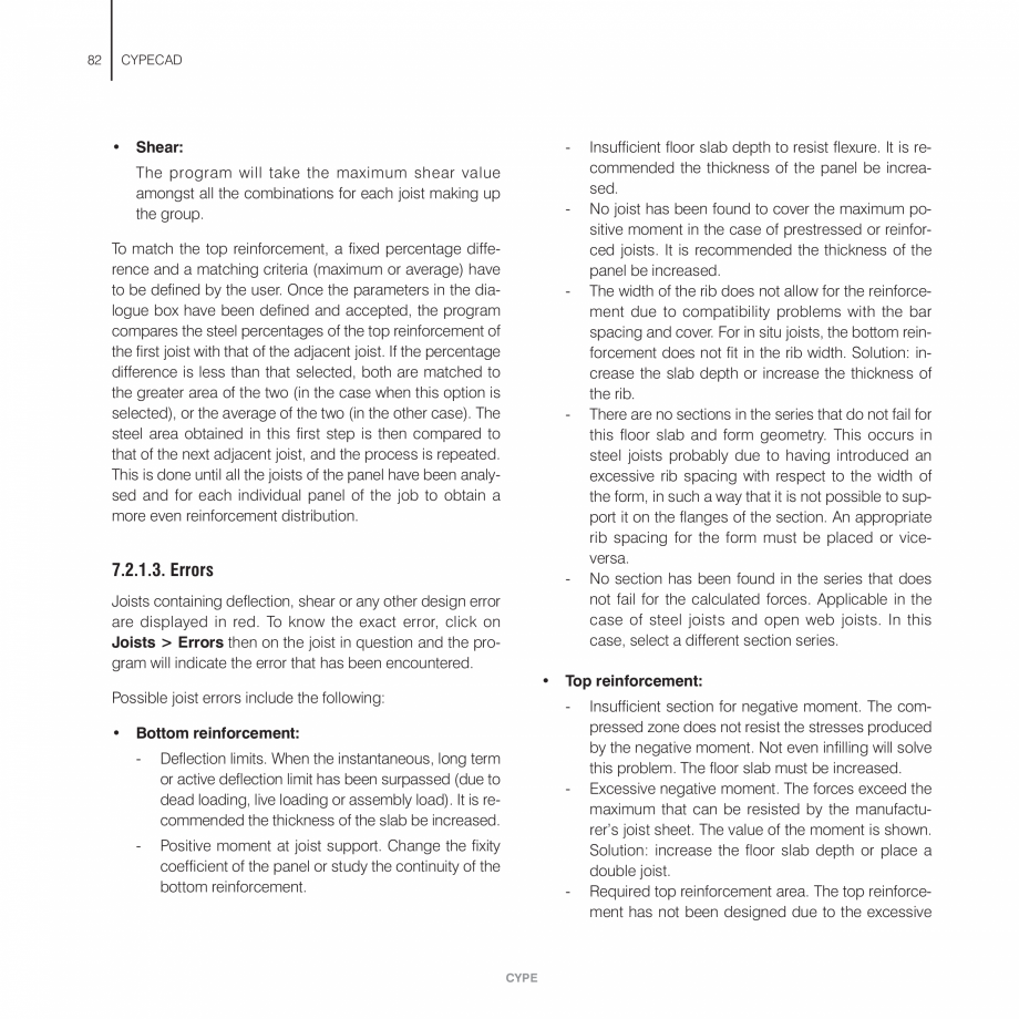Pagina 82-Manual de utilizare CYPE CYPECAD Instructiuni montaj, utilizare Engleza g the type of beam section, ...