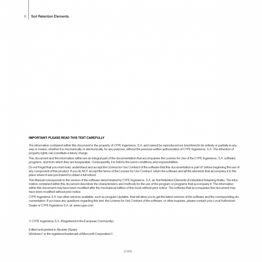 Pagina 2-Ziduri de sprijin - Manual de utilizare CYPE Instructiuni montaj, utilizare Engleza re and all the...